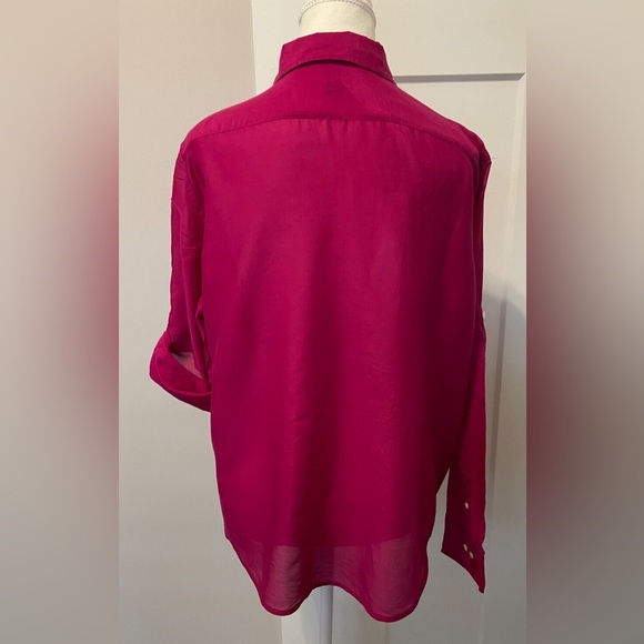 XL Silk Blend Vibrant magenta Lauren by Ralph Lauren - Picture 6 of 7